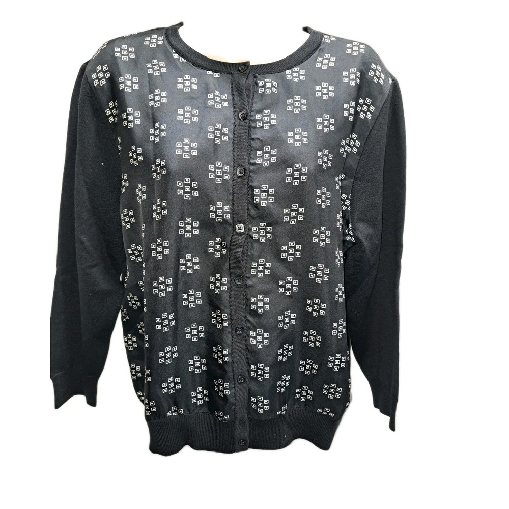 Pendleton Womens Cardigan Sweater Size Medium Silk Button-Up Momcore Grannycore